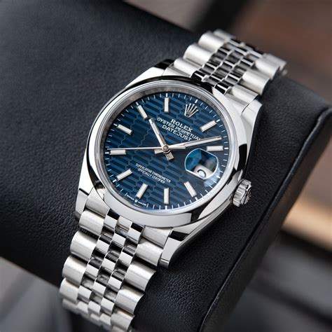 rolex day just mit blauem zifferblatt gebraucht|Rolex Datejust 36 Blue 126234 Fluted Oyster Stainless Steel.